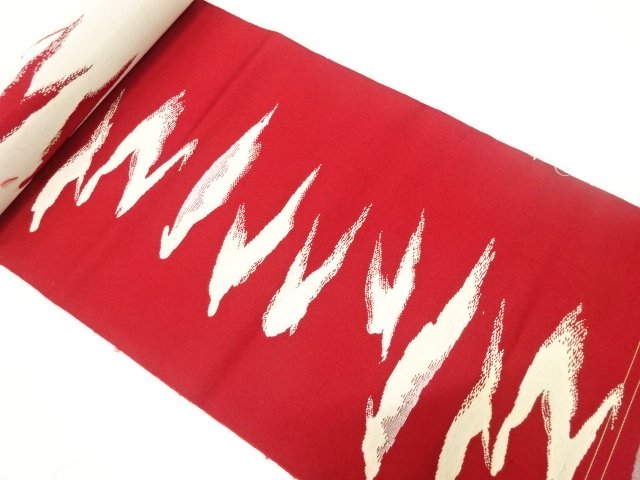 JAPANESE KIMONO / ANTIQUE KASUMI PATTERN WOVEN EIGHT-SIDED OBI BOLT